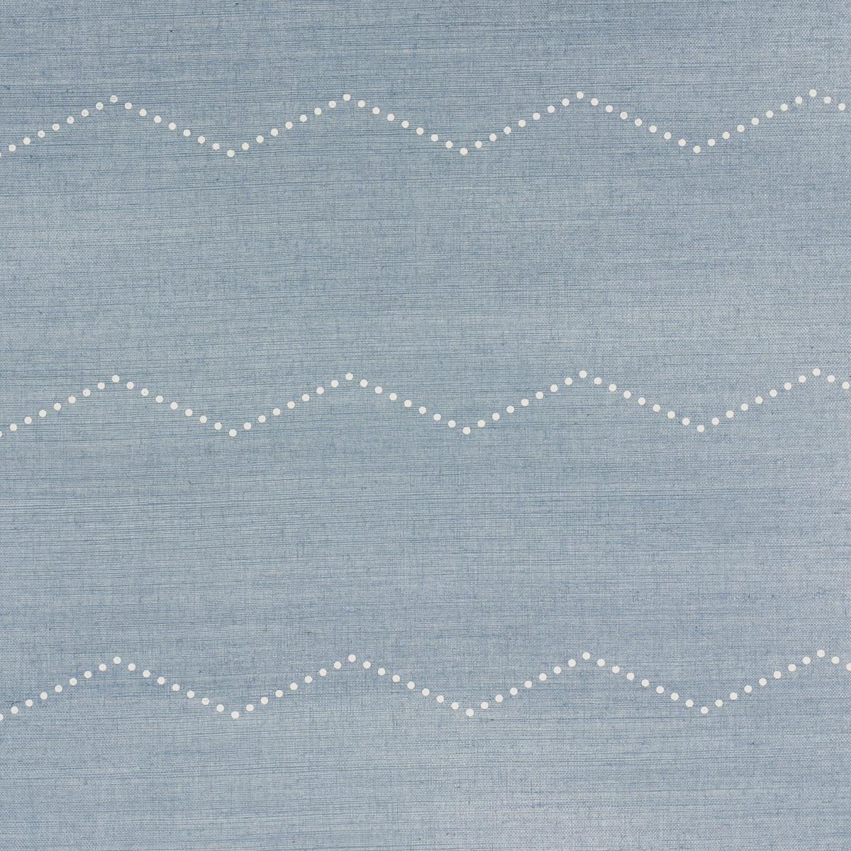 Schumacher Rivet Stripe Sisal Chambray Wallpaper