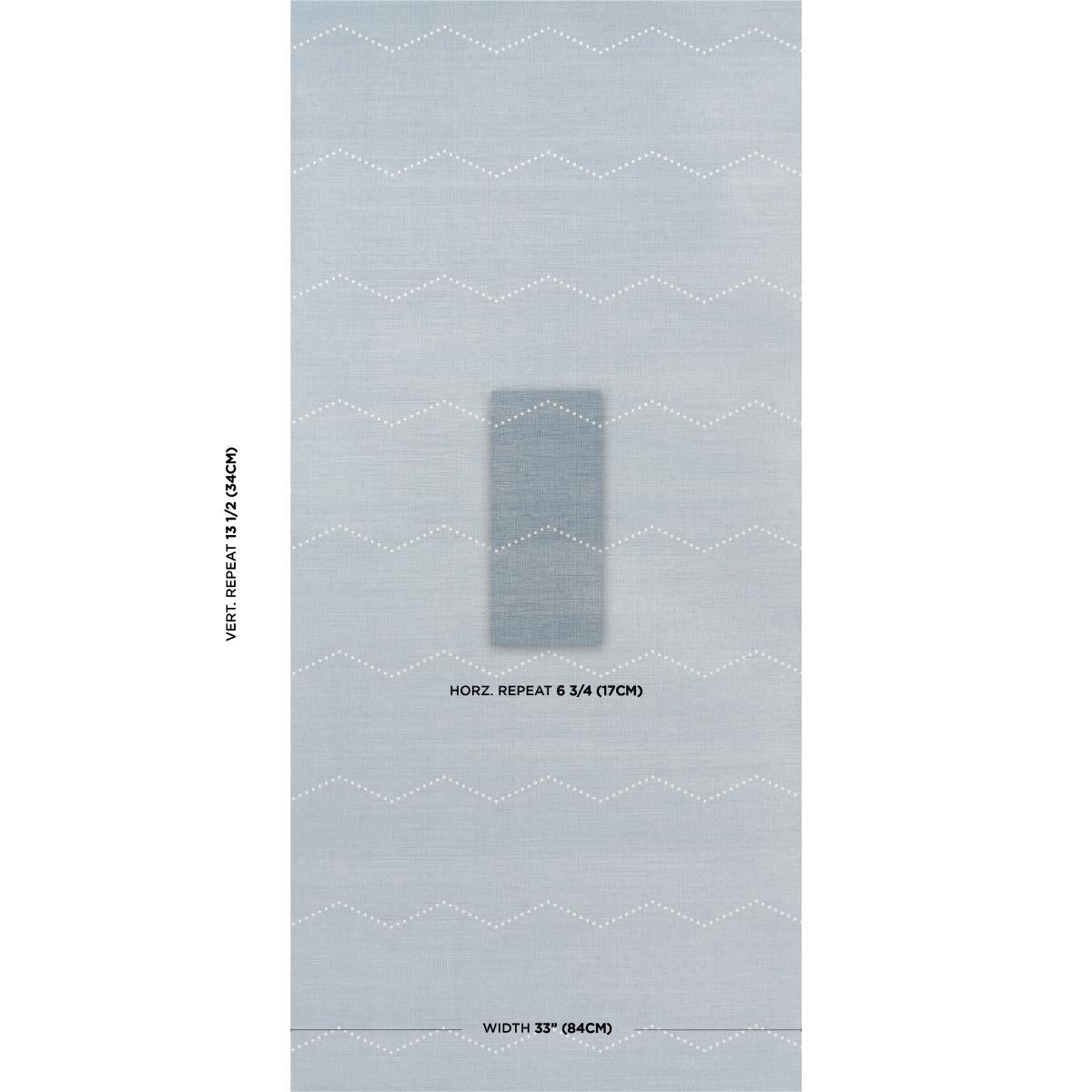 Schumacher Rivet Stripe Sisal Chambray Wallpaper