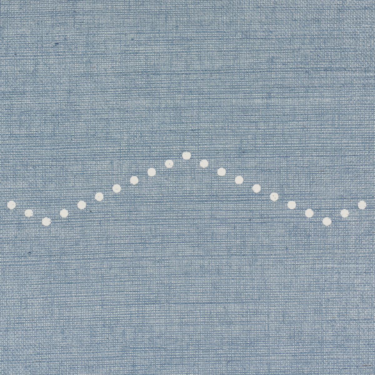 Schumacher Rivet Stripe Sisal Chambray Wallpaper