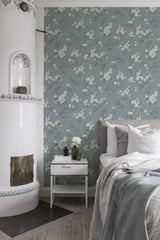 Winfield Thybony BLOMMA FEDERAL BLUE Wallpaper
