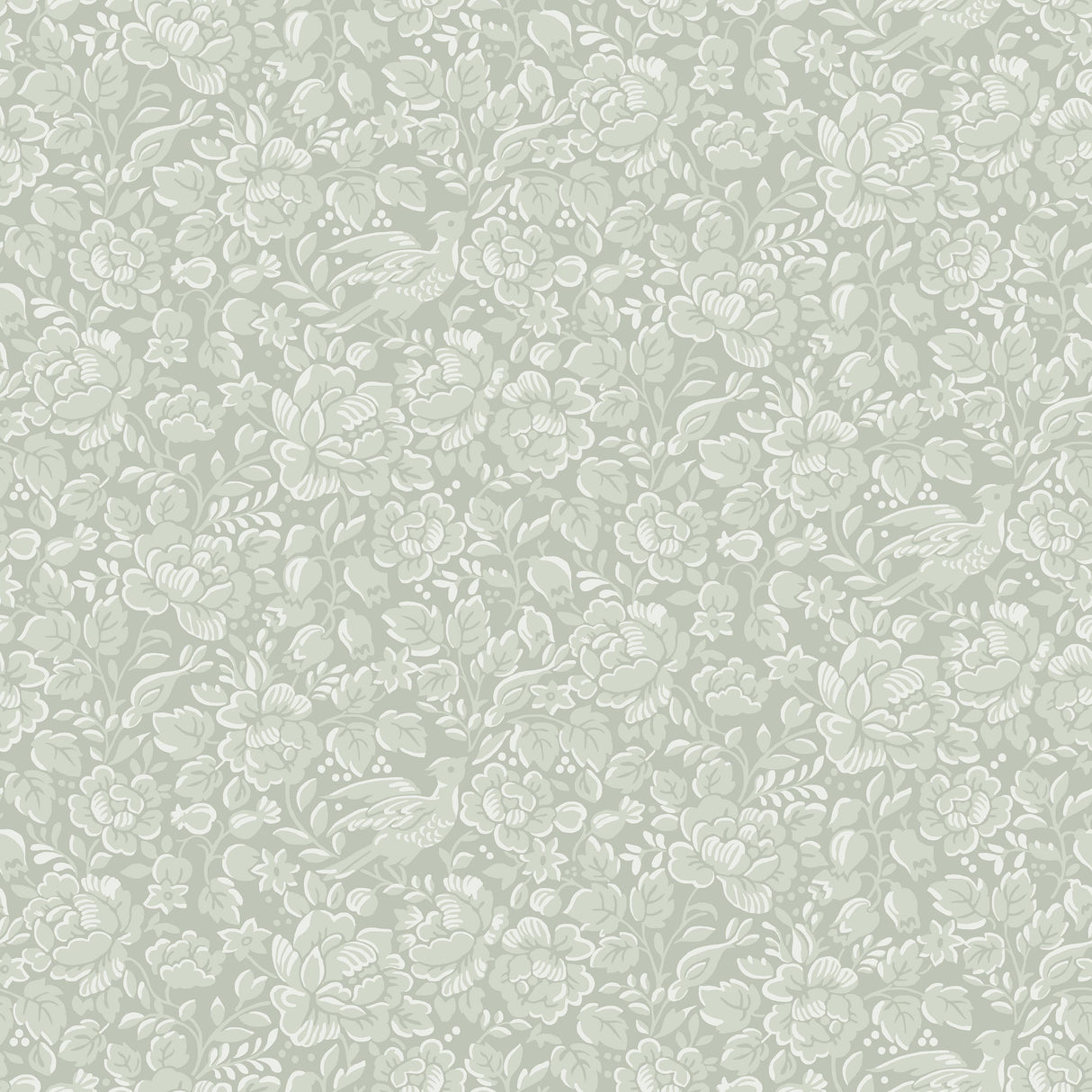 Winfield Thybony BIRDIE PALE LEAF Wallpaper