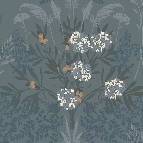 Winfield Thybony FERN GARDENS BLUE Wallpaper