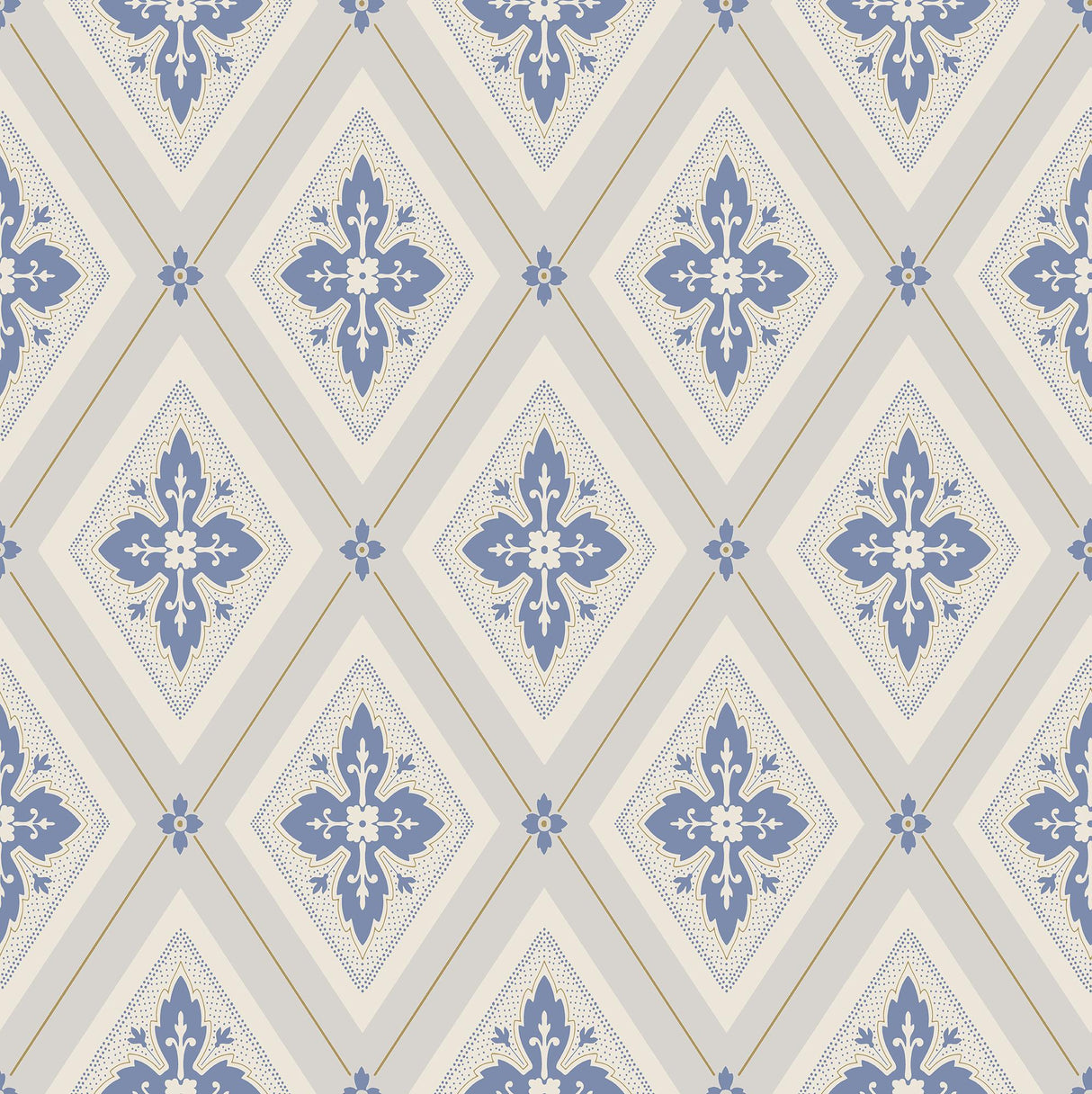 Winfield Thybony LILY CORNWALL BLUE Wallpaper