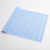 Schumacher Sky 37" x 24" Leaping Leopards Wrapping Paper