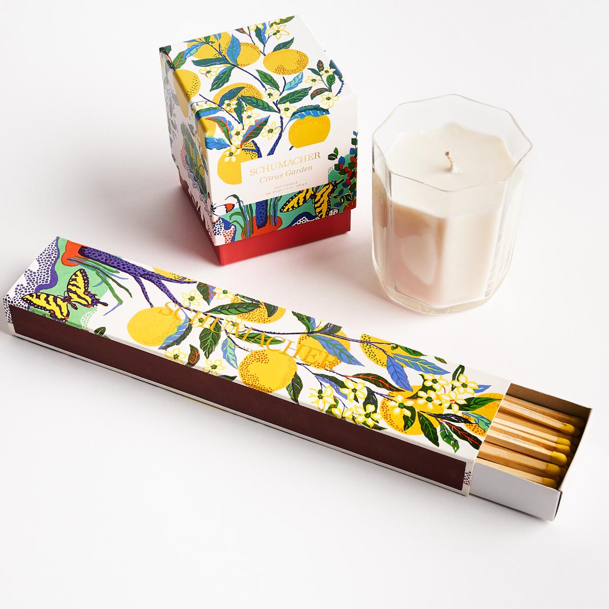 Schumacher Primary 3.75" x 4.25" Citrus Garden Candle