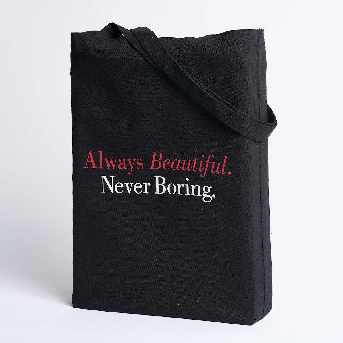 Schumacher Black & Red 14.5" x 16" Frederic Tote