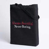 Schumacher Black & Red 14.5" x 16" Frederic Tote