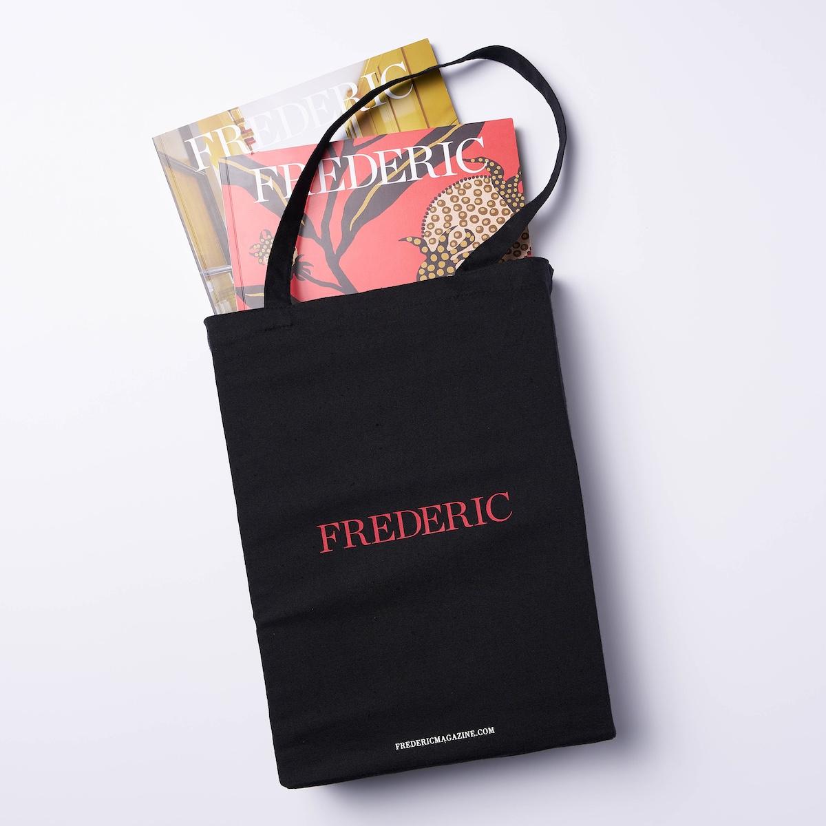 Schumacher Black & Red 14.5" x 16" Frederic Tote