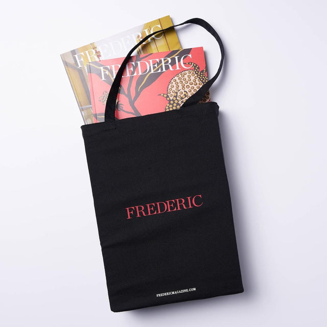 Schumacher Black & Red 14.5" x 16" Frederic Tote