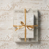 Schumacher Champagne 37" x 24" Cloud Toile Wrapping Paper