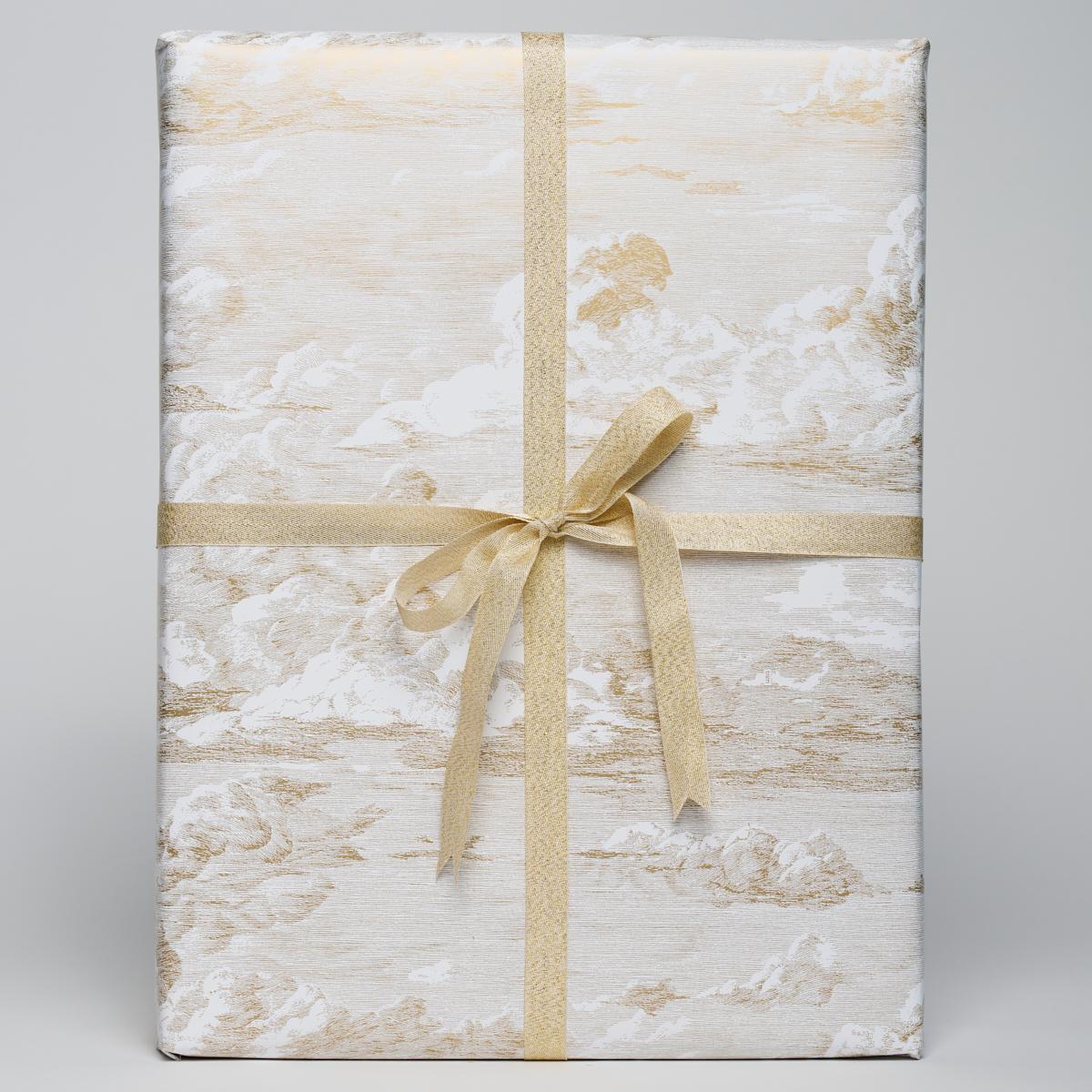 Schumacher Champagne 37" x 24" Cloud Toile Wrapping Paper