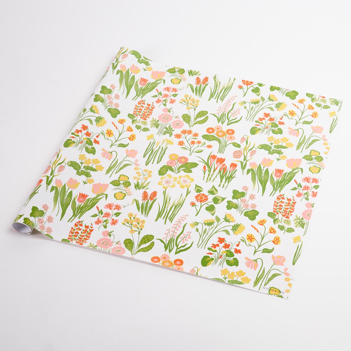 Schumacher Pink 37" x 24" Carly Wrapping Paper