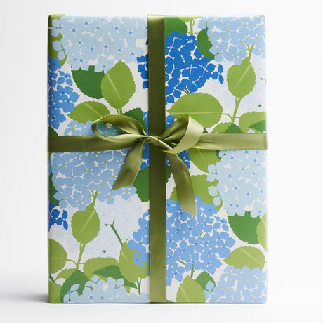 Schumacher Hydrangea Wrapping Paper Porcelain 37" x 24" Pillow