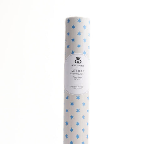 Schumacher Blue 37" x 24" Astral Wrapping Paper