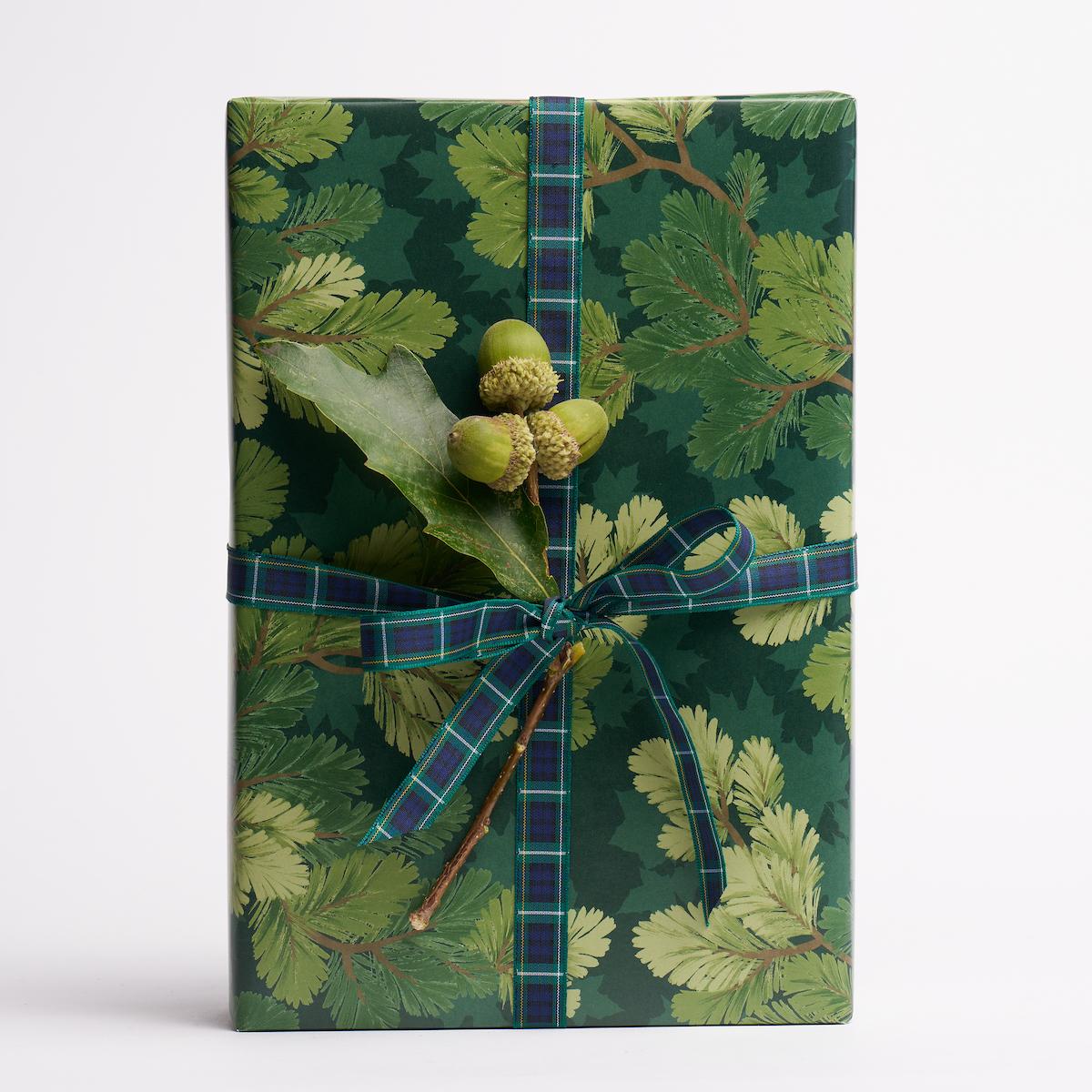 Schumacher Forest 37" x 24" Covey Hedge Wrapping Paper