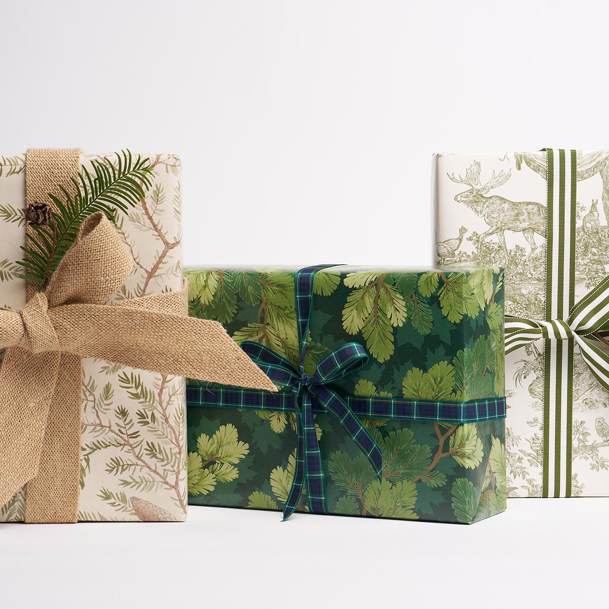 Schumacher Forest 37" x 24" Covey Hedge Wrapping Paper