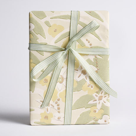 Schumacher Citron 37" x 24" Ashbee Botanical Wrapping Paper
