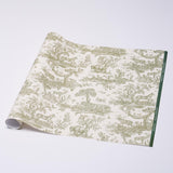Schumacher Olive 37" x 24" Western Toile Wrapping Paper