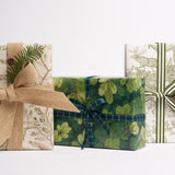Schumacher Olive 37" x 24" Western Toile Wrapping Paper