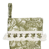Schumacher Pomegranate Print Stocking Olive 8" x 24" Pillow