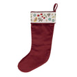 Schumacher Royal Silk Embroidery Stocking Ruby 8" x 24" Pillow