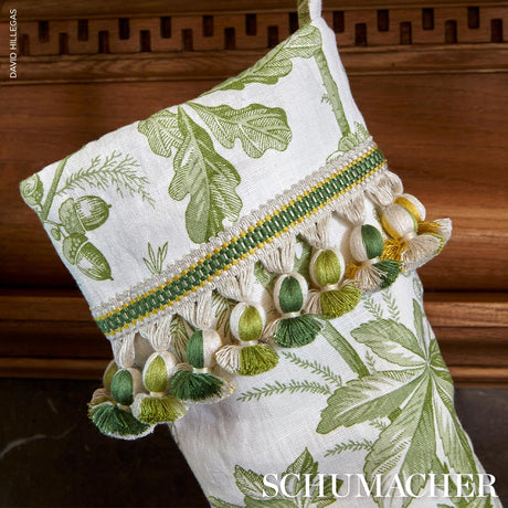 Schumacher Brantwood Vine Stocking Leaf 8" x 24" Pillow