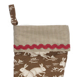 Schumacher Cottontails Stocking Chestnut 8" x 24" Pillow