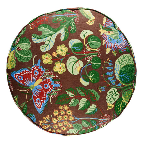 Schumacher Brown 25" x 6" Exotic Butterfly Dog Bed