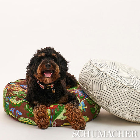 Schumacher Exotic Butterfly Dog Bed Brown 25" x 6" Pillow