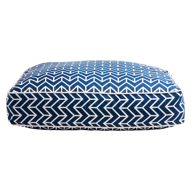 Schumacher Navy 27" x 32" Chevron Dog Bed