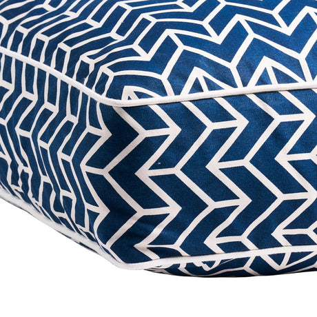 Schumacher Navy 27" x 32" Chevron Dog Bed