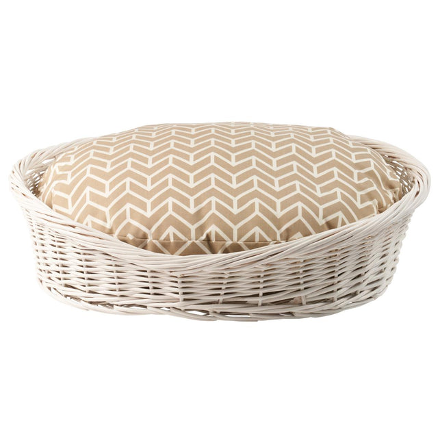 Schumacher Sand 27" x 34" Chevron Dog Bed