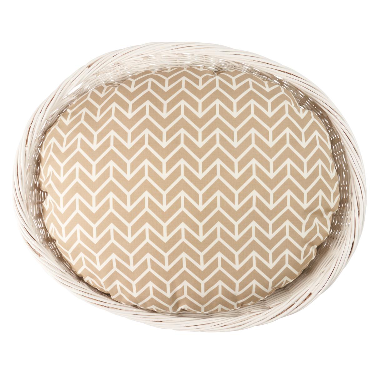 Schumacher Sand 27" x 34" Chevron Dog Bed