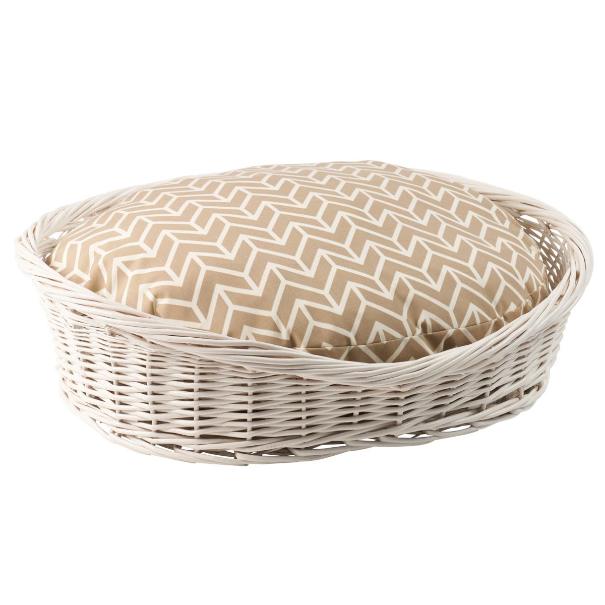 Schumacher Sand 27" x 34" Chevron Dog Bed