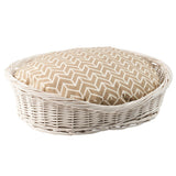 Schumacher Sand 27" x 34" Chevron Dog Bed