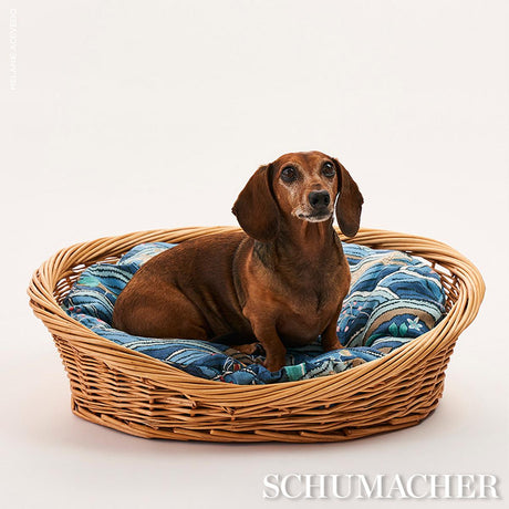 Schumacher Blues 27" x 34" Rolling Hills Dog Bed