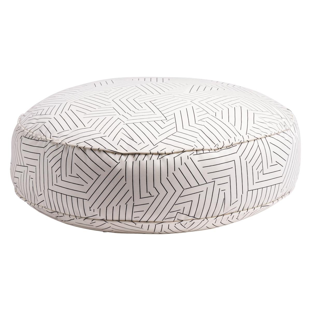 Schumacher Black 25" x 6" Deconstructed Stripe Dog Bed