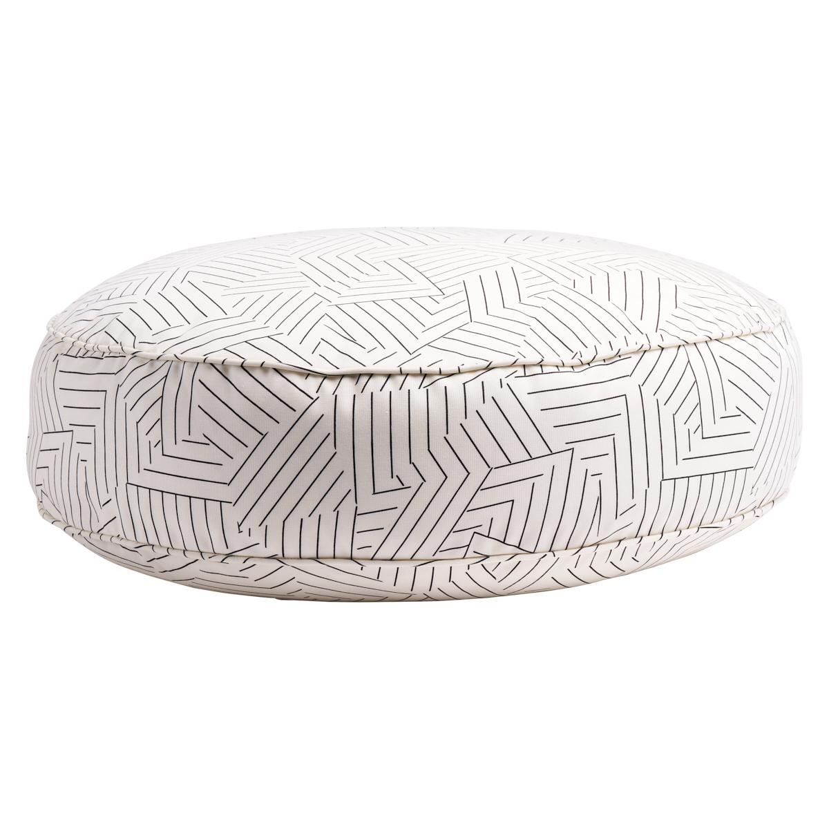 Schumacher Black 25" x 6" Deconstructed Stripe Dog Bed