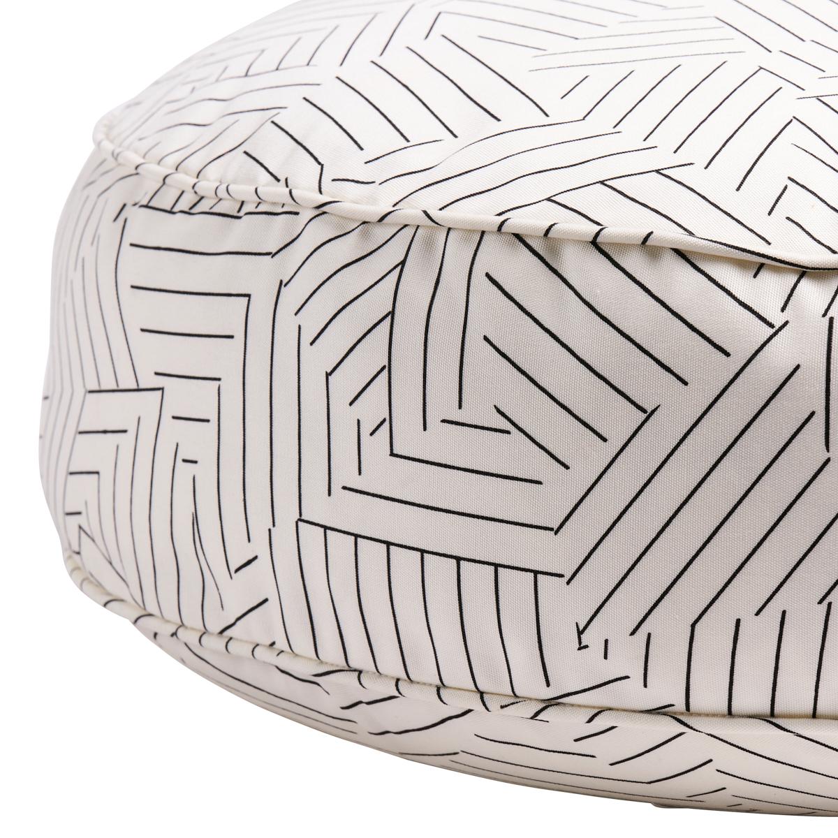 Schumacher Black 25" x 6" Deconstructed Stripe Dog Bed