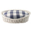Schumacher Blue 35" x 41" Barnes Check Dog Bed