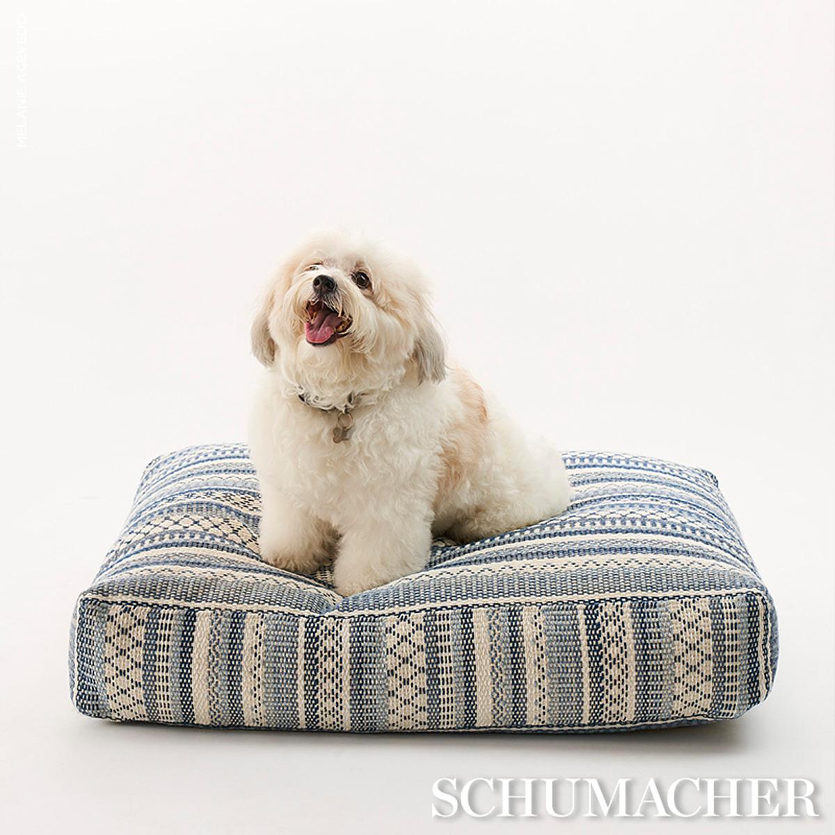 Schumacher Blue 27" x 32" Fremont Dog Bed