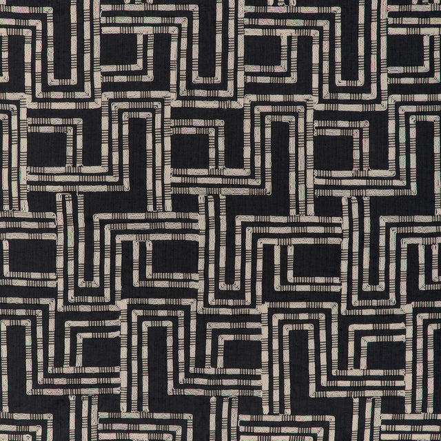 Lee Jofa CIRCUIT EMB NOIR Drapery Fabric