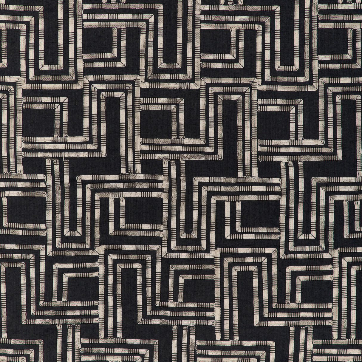 Lee Jofa CIRCUIT EMB NOIR Drapery Fabric