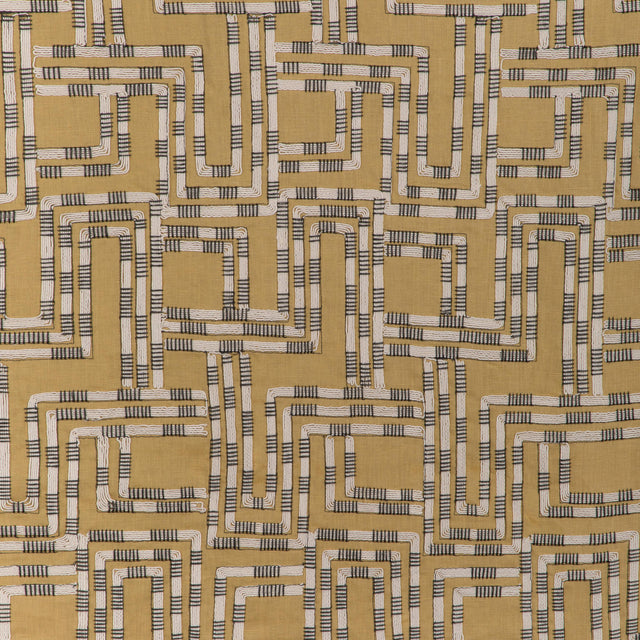 Lee Jofa CIRCUIT EMB OCHRE Drapery Fabric