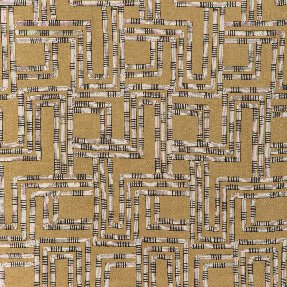 Lee Jofa CIRCUIT EMB OCHRE Drapery Fabric
