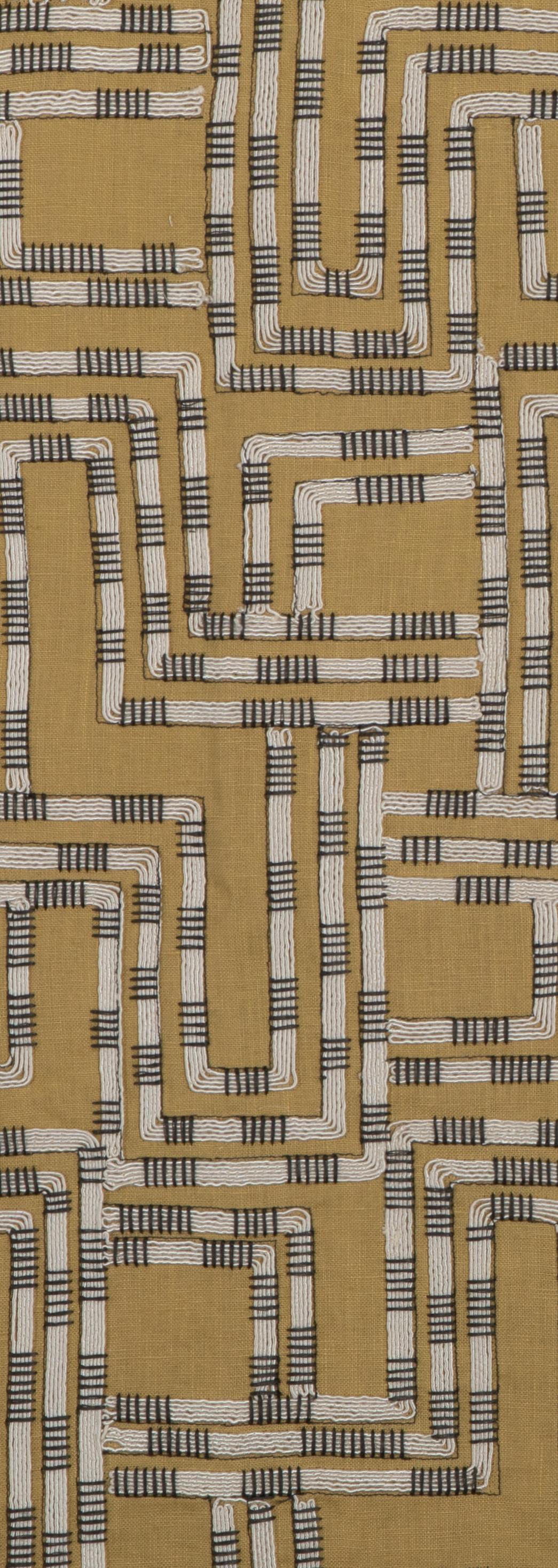 Lee Jofa CIRCUIT EMB OCHRE Drapery Fabric