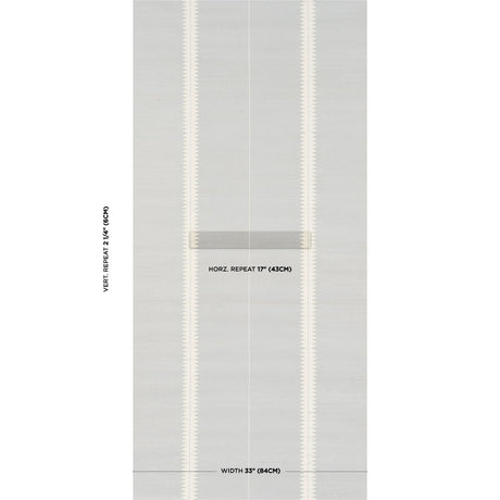 Schumacher Bristle Stripe Sisal Mineral Wallpaper