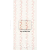 Schumacher Coral Stripe Coral Wallpaper