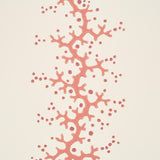 Schumacher Coral Stripe Coral Wallpaper