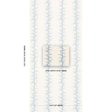 Schumacher Coral Stripe Blue Wallpaper